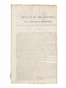 Speech of Mr. Lincoln, at a Political Discussion, in the Hall of the House of Representatives,