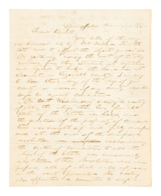 Autograph letter, signed ("A. Lincoln"), to John Bennett. Springfield, Illinois, 7 March 1843.