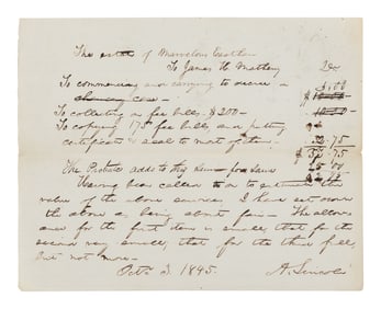 Lincoln Provides Legal Services to His Close Friend and Best Man, 3 October 1845.