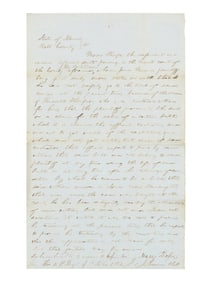 Autograph legal document in the hand of Lincoln signed by Moses Thorpe and J. Johnson, Clerk. Piatt