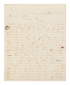 Autograph letter signed ("A. Lincoln") to Jesse O. Norton, 16 February 1855.