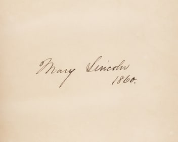 Mary Todd Lincoln's Copies of Life of George Washington, 1860.