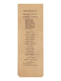 Republican Election ticket for Sangamon County, Illinois, 1860.