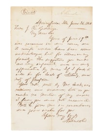Autograph letter signed ("A. Lincoln") to Joshua Reed Giddings, 26 June 1860.