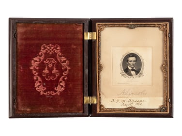 Engraved portrait signed ("A. Lincoln"), 18 February 1861.