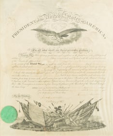 Partially engraved document signed ("Abraham Lincoln") appointing John J. Sweet. Washington, D.C.,