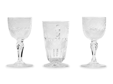 Lincoln White House drinking glasses, ca. 23 July 1861.