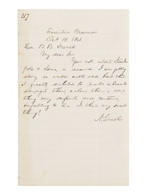 Autograph Letter signed ("A. Lincoln") to B.B. French, 14 October 1861.