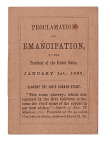 Emancipation Proclamation, ca. 20 January 1863.