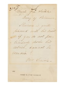 Mary Todd Lincoln Autograph Letter signed, to General Daniel Sickles. Washington, ca. 1861-1864.