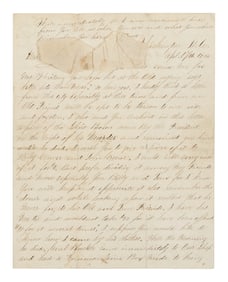 Mose Sandford Autograph Letter signed on the transportation of Lincoln's body to the White House, 17