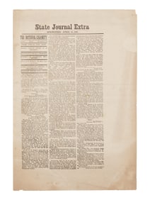 The National Calamity State Journal Extra, April 15, 1865