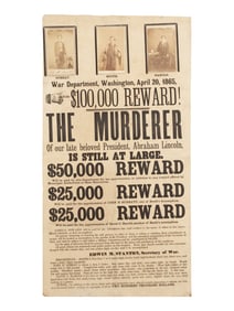 $100,000 Reward! The murderer of our late beloved President, Abraham Lincoln, is still at large. 20