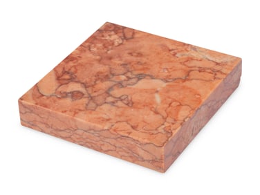 Pink marble fragment from the table top that purportedly supported Lincoln's coffin on his funeral
