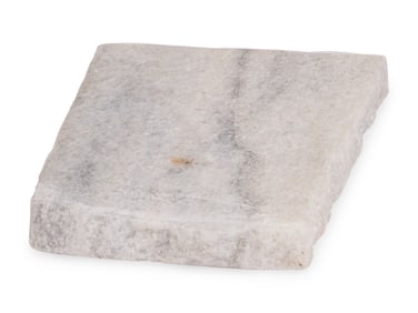 A travertine marble fragment from the receiving vault which contained Lincoln's remains at Oak Ridge