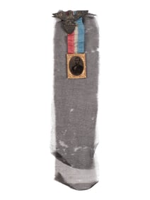 Lincoln mourning badge with ferrotype image, ca. 19 April 1865.