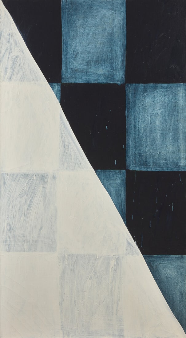 Mary Heilmann (American, b. 1940) Deco, 1989: Mary Heilmann (American, b. 1940) Deco, 1989 oil on canvas initialed MH and dated (verso) 54 x 30 inches. Provenance: Pat Hearn Gallery, New York Acquired from the above by a New York Private Collecti