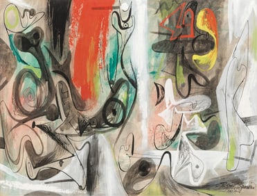 Byron Browne (American, 1907-1961) Provincetown (rf. 1521), 1955