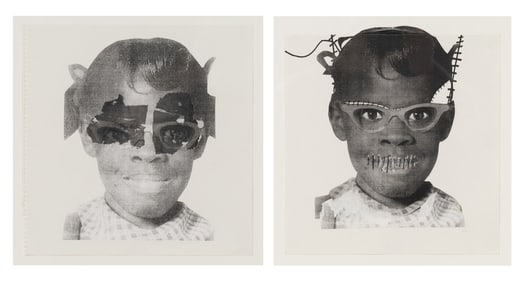 Deborah Roberts (American, b. 1962) Little Debbie Series No. 5 and Little Debbie Series No. 7