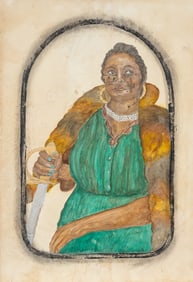 Umar Rashid (Frohawk Two Feathers) (American, b. 1976) Ana-Maria Mother fucking Villa franca, holds