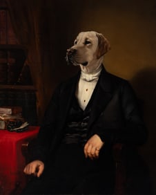 Thierry Poncelet (Belgian, b. 1946) A Gentleman Labrador