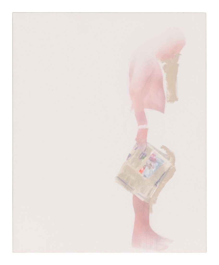 Robert Feintuch (American, b. 1953) Standing with Newspaper, 2005: Robert Feintuch (American, b. 1953) Standing with Newspaper, 2005 oil, polymer emulsion and pencil on panel 10 x 8 inches. Property from the Collection of Rhona Hoffman This lot is located in Chicago.