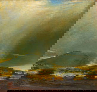 Gordon Brown (American, b. 1962) Early Summer Shower: Gordon Brown (American, b. 1962) Early Summer Shower oil on board signed Gordon Brown (lower right); titled (verso) 36 x 38 inches. This lot is located in Denver.