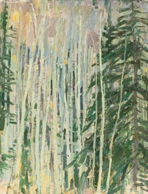Leon Gaspard (Russian/American, 1882-1964) Aspens, Twinning Canyon