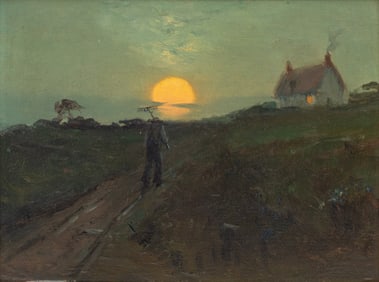 Sydney Laurence (American, 1865-1940) Worker in Moonlight