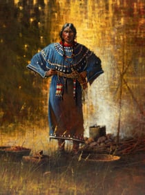 Doug Hall (American, b. 1959) Blue Dress