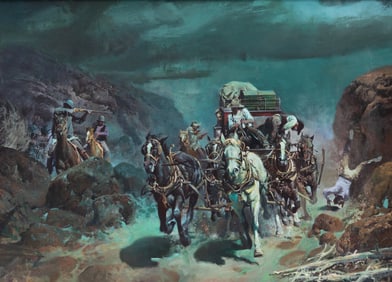 Oleg Stavrowsky (American, 1927-2020) Night Shooters