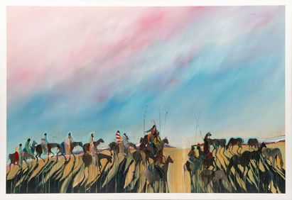 Earl Biss (Apsáalooke, 1947-1998) Trading 20 Year Old Horses for 16 Year Old Women