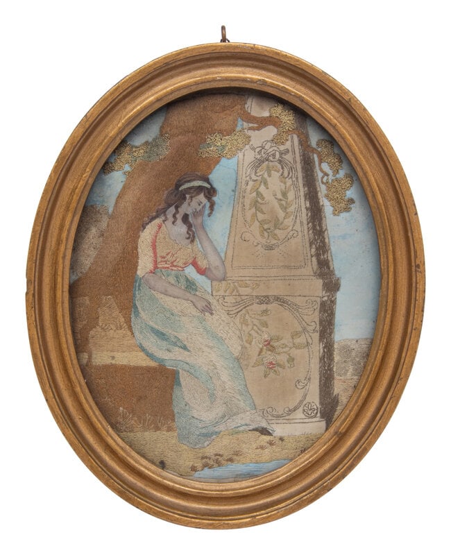 An English Needlework Mourning Picture (1 of 3)