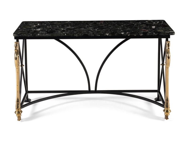 A Maison Charles Marble-Top Table : A Maison Charles Marble-Top Table 20th Century Height 30 1/2 x width 51 x depth 20 inches. Property from a Private Collector This lot is located in Chicago.