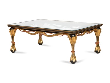 A Regency Style Carved Parcel Gilt Cocktail Table