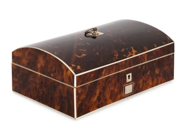 A Regency Silver Mounted Tortoise Shell Box