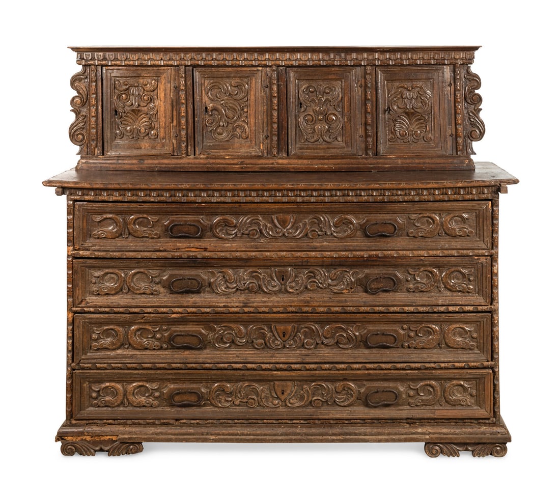 An Italian Baroque Walnut Console Cabinet (1 of 3)