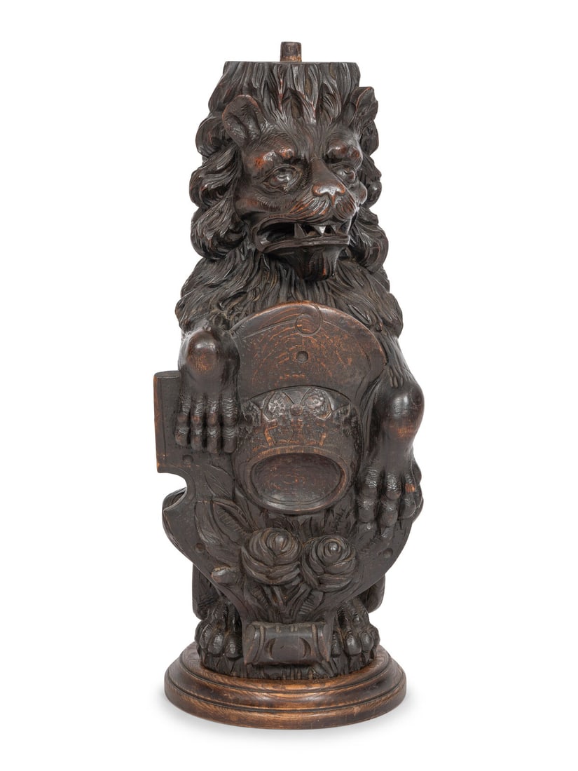 A Carved Oak Figural Newel Post (1 of 3)