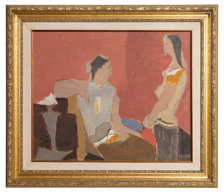 Henri Julien Seigle (French, 1911 - 1995) Two Women in an Interior