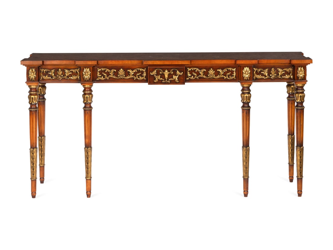 A Karges Louis XVI Style Parcel Gilt Console Table (1 of 6)