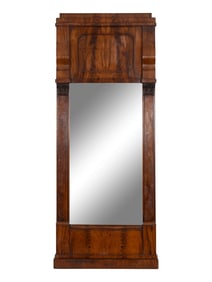 A Large Continental Empire Mahogany Pier Mirror