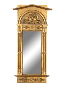 A Swedish Neoclassical Giltwood Pier Mirror