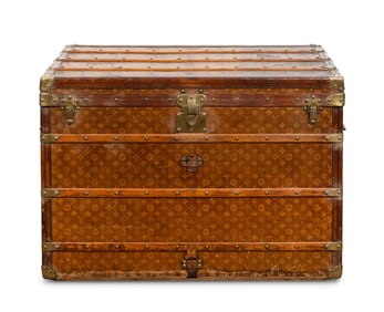 A Louis Vuitton Monogrammed Hardside Steamer Trunk