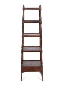 A Regency Mahogany Five-Tier Étagère