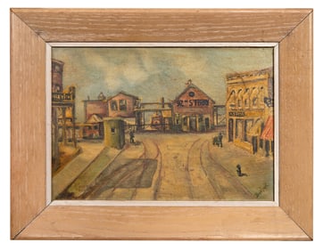 David Burliuk (Ukrainian, 1882-1967) 92nd Street Ferry