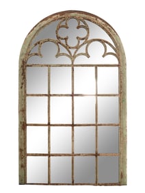 A Large Gothic Revival Cast Iron Chapel Window