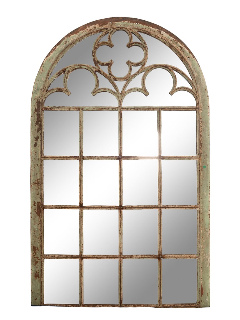 A Large Gothic Revival Cast Iron Chapel Window (1 of 2)
