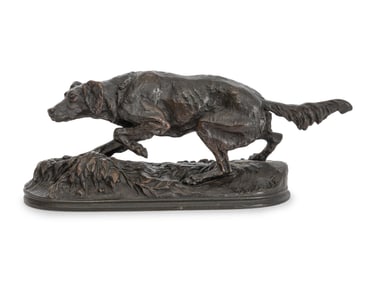Pierre-Jules Mêne (French, 1810-1879) Setter on Point