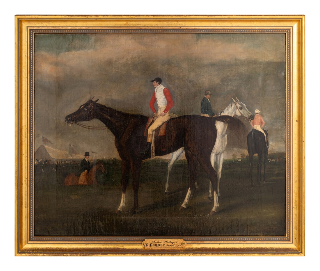 Edward Corbet (British, 19th Century) Waiting at the Start (1 of 3)