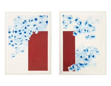 Georgia Marsh (American, b. 1950) Duet for Red and Blue, 2011 (two works)